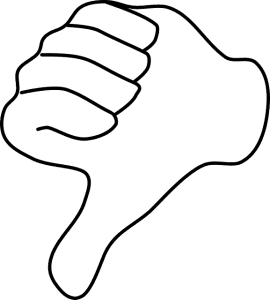 thumb down