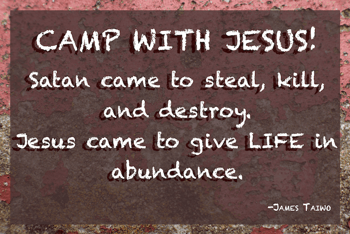 camp with Jesus