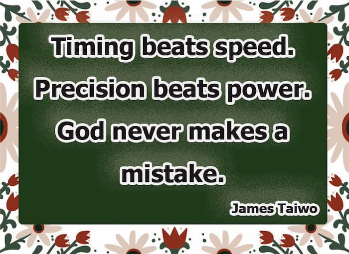 Timing beats speed